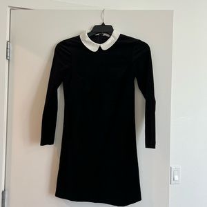 &other stories mini velvet black dress